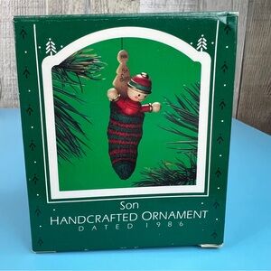 Hallmark Keepsake Ornament Son Handcrafted Ornament Dated 1986